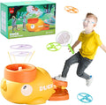 COUOMOXA Flying Disc Launcher for Kids: 3-12 Year Old Boys Girls Throw and Catch Outdoor Indoor Sports Game - Fun Family Activity Chasing Toys - Perfect Birthday Party Gift for Kid