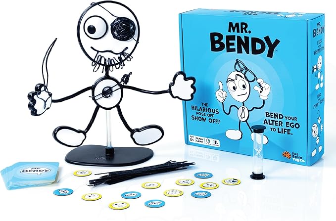 Fat Brain Toys Mr. Bendy - Craft, Bend, & Guess! Party Game for Kids & Adults