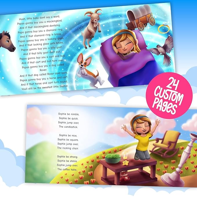 STORYBUG Personalized Nursery Rhymes Personalized Story Book - Personalized Children's Book with Name