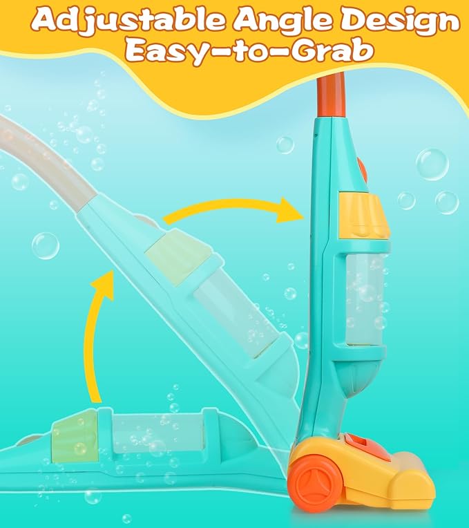 Toddler Vacuum Toy That Works with Lights & Sounds, Pretend Play Toy Vacuum for Toddlers 3-5 Years Old, Baby Vacuum for Boys Girls, Kids Vacuum Cleaner Cleaning Toys with Spray Bottle, 2 Towels
