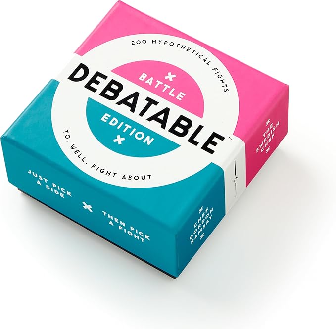Brass Monkey Debatable Battle Edition – Social Party Game with 400 'Who Would Win in A Fight' Prompts to Argue About, 2+ Players