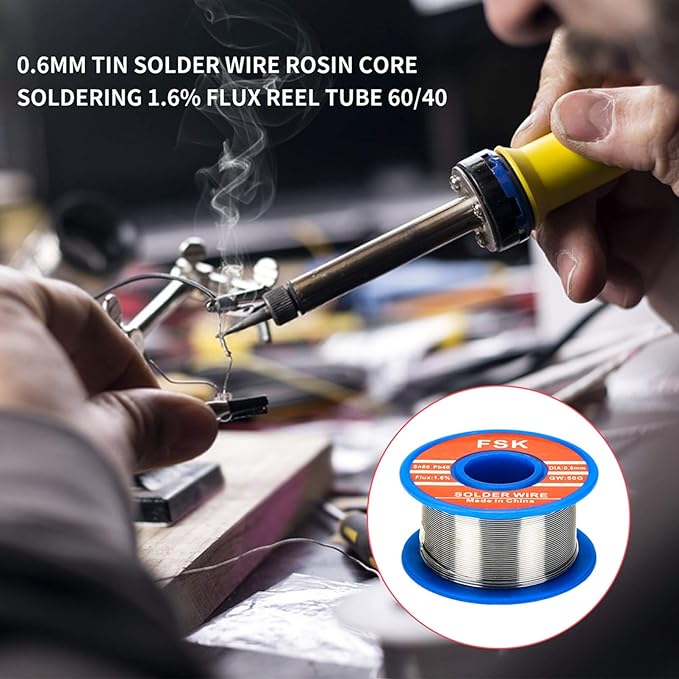 Soldering Iron Kit, 60W Soldering Iron with Ceramic Heater, 5-in-1 Adjustable Temperature Soldering Welding Iron Kit for any Hobby Enthusiast