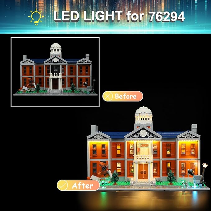 LED Light Kit for Lego 76294 X-Men: The X-Mansion Building Set, Compatible with Lego 76294 Building Blocks Model(Not Include Blocks Set)