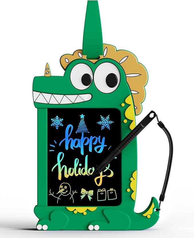 TEKFUN NanoDoodle Gift for Kids, Dinosaur Boys Toys 4.5in LCD Drawing Board, Activity Portable Gift Personality Tag Kid Toys for Birthday Christmas Gift 3-10 Years