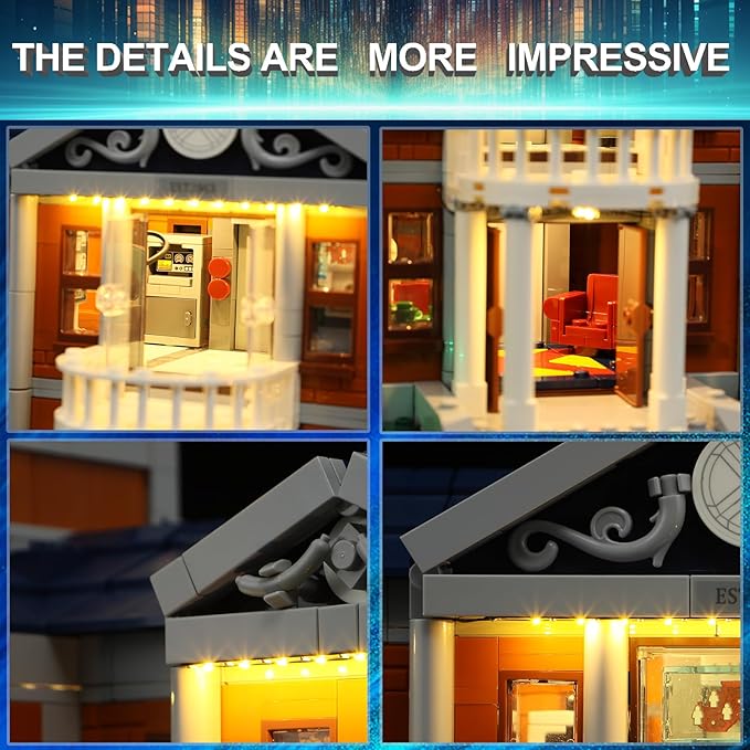 LED Light Kit for Lego 76294 X-Men: The X-Mansion Building Set, Compatible with Lego 76294 Building Blocks Model(Not Include Blocks Set)