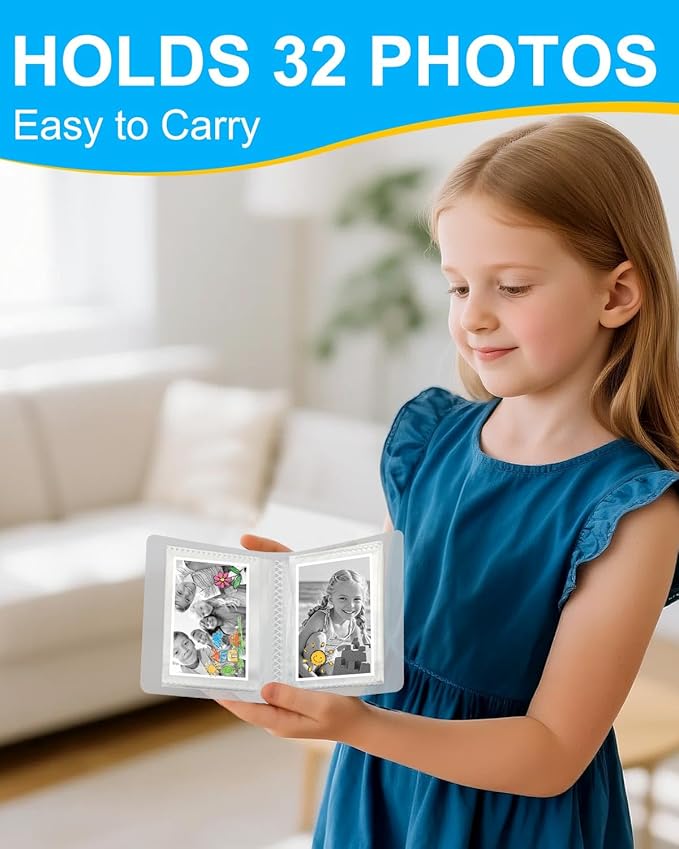 OTJ Kids Camera Instant Print - 1080P Kids Instant Cameras That Print Photos with 32GB Card - Daurable Kid Digital Camera Birthday Gift for Girls and Boys 3 4 5 6 7 8 9 10 Year Old