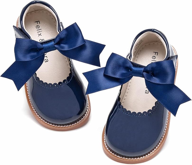 Felix & Flora Toddler Little Girl Mary Jane Dress Shoes - Ballet Flats for Girl Party School Shoes