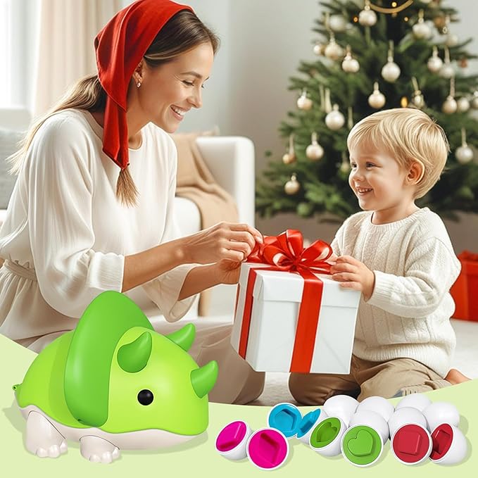 12 PCS Color Shape Matching Eggs,Shape Sorting Toys for Toddlers 1-3,Games for Montessori Preschool Learning Shape Sorting Easter Eggs Toy Sensory Toys for Children Gift