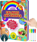 Interactive Talking Activity Book,English Word Sound Book for Kid Age 3+ Year Old,Sensory Autism Toy,Educational Learning Travel Toys for Boys Girls Gift,with Drawing Zone,4 Color Pens,600+Sound