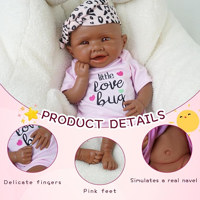 Girl 18 Inch, Full Silicone Baby Doll, Realistic Baby Dolls, Realistic Veins & Pose, Not Vinyl, Reborn Baby Dolls Silicone Full Body, Gift Set