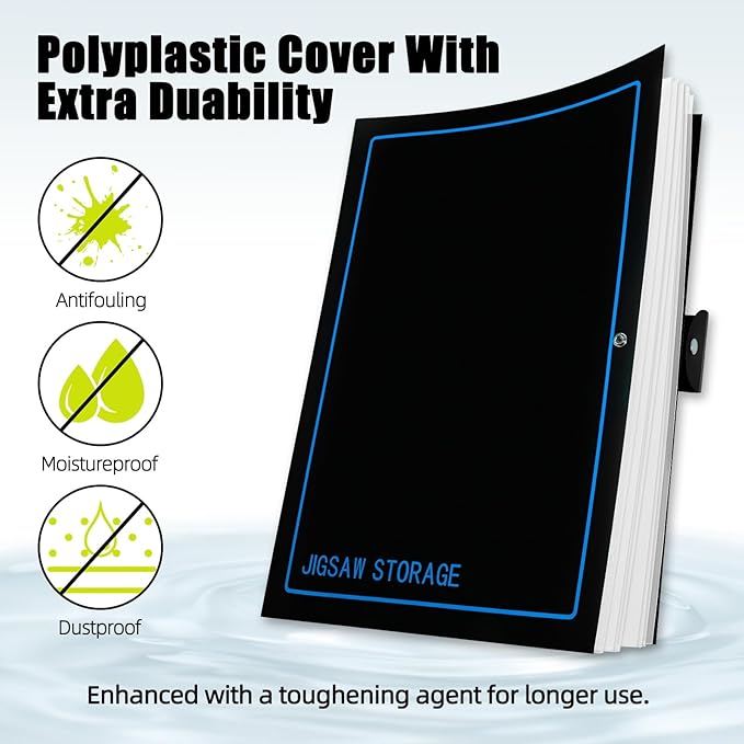 ALL4JIG Puzzle Storage Folder Keeper for Jigsaw Enthusiasts Puzzle Space-Saving Organizer Accessories for Adults Holds 20 Puzzles, HD Film Pockets
