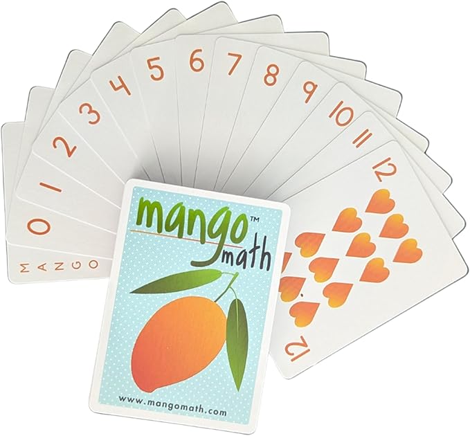MANGO Math - Playing Cards - Educational Card Game Set of 12 Decks - Fun Learning Cards for Kids - Classroom Activities - Facts Practice Cards - Elementary School Teaching Materials