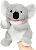 Easfan Koala Hand Puppet with Movable Mouth Interactive Storytelling Cute Soft Plush Toy Creativity and Imagination Easter Christmas Birthday Gifts for Toddlers Kids,10’’