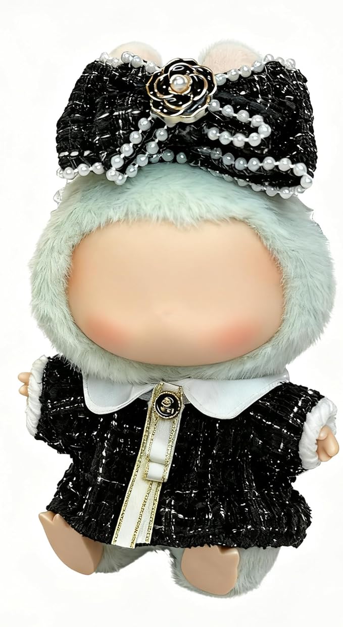 17cm Doll Clothes Set Luxurious Chic Fashion Ensemble with Stylish Accessories for Adorable 17cm Dolls Soft Fabric Dress-Up Sets with Playful Designs, Easy to Wear (Doll Not Included)