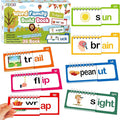 Word Family Build Book, 30 Read and Rhyme Flip Activity Book, ABC Vocabulary Flash Cards CVC Words Reading Games for Kids Ages 3-8 Preschool Learning Activities Families Educational Games