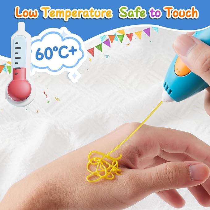 300 Pieces 3D Pen Refills Pack for 3Doodler Start+ Pen 15 Colors 2.5 mm Low Temperature 3D Pencil PCL Filaments Not Compatible with Other 3D Printing Pens