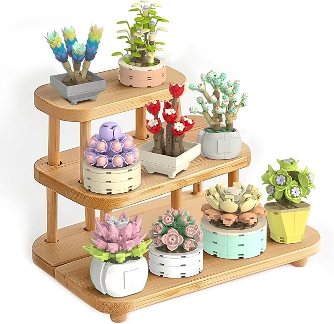 NUTCRACKER Succulent Flower Botanical Collection Building Set for Adults - Plant Flower Mini Bonsai Toy Building Set, Home Office Decor, Christmas Birthday Gifts for Women (750 Pieces)