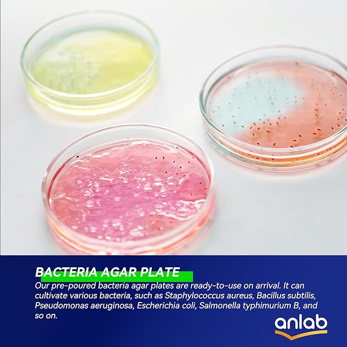 Nutrient Agar Petri Dishes Science Project Kit | Pre-Poured Agar Plates and Cotton Swabs for Science Experiments | Bacteria Science Kit - Sealed Separately (Items of 30)