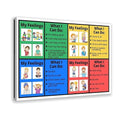 XIANF Self-Regulation, Zones of Self Regulation Calming Corner Poster EIdentifying Emotions, Autism ADHD Coping Strategies Canvas Poster for Classroom School Therapy Room Frame:16x24inch(40x60cm)