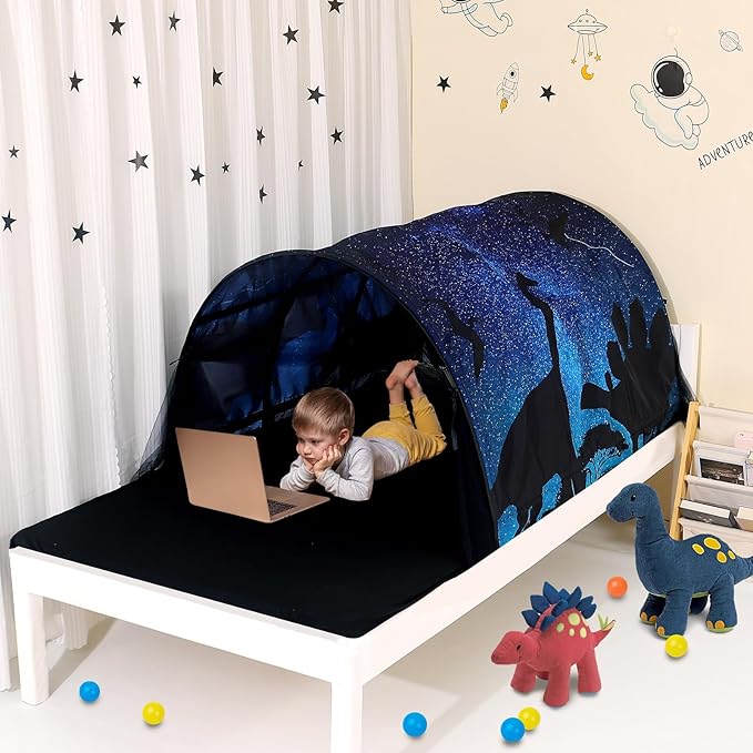 Bed Tent for Kids Lucky Castle Bed Tent Foldable Play House for Children Play Tents for Girls Boys Sleeping Canopy Playhouse