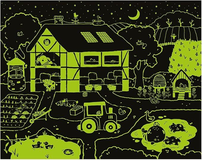 Happy Barn Farm Story Puzzle | 3+ Years | Size 20" x 15.5" | 26 Piece Set | 2 Figures and 2 Mini Puzzles Included | Glow in The Dark | Problem Solving | Puzzles Collection |