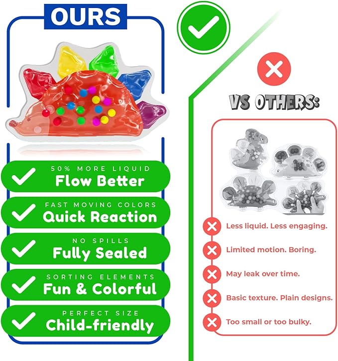 3 -Pack Color Sorting Sensory Toys for Toddlers Ages 3+ Montessori Travel Toys Calm Down Toy for Preschool | Flower, Porcupine, Cloudy Rainbow Color Matching Activities Gift Ready for Boys Girls B-Day