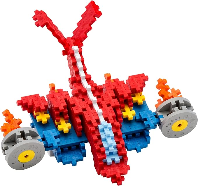 PLUS PLUS - GO! Learn to Build Vehicles Super Set, 800 Pieces - Construction Building Stem/Steam Toy, Interlocking Mini Puzzle Blocks for Kids