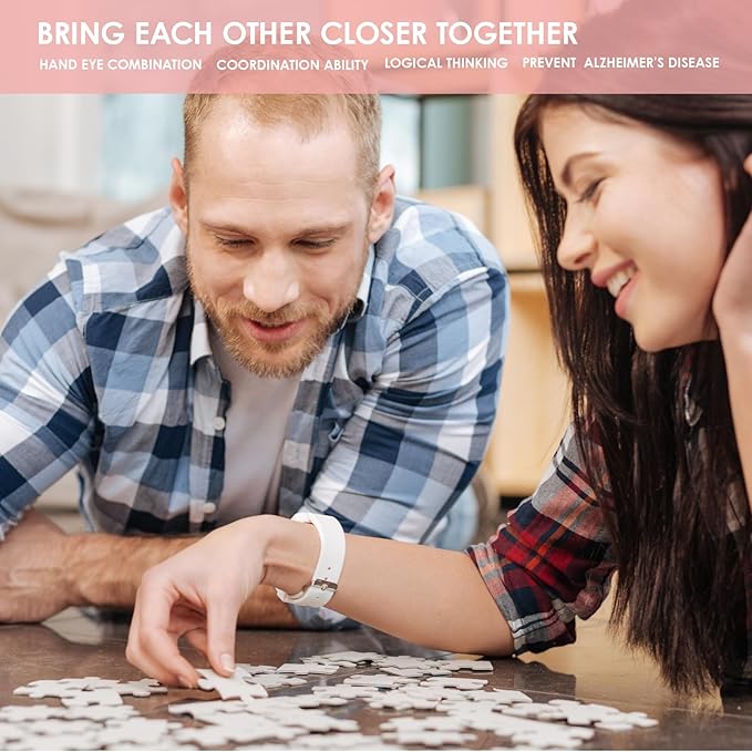MOMIBOOK Puzzles for Adults 1000 Pieces Jigsaw Puzzles of Gentle Breeze, Twinkle Laminate Painting Image Desktop Pzulles Difficult Challenging Impossible Puzzle Unique Christmas Birthday Gifts
