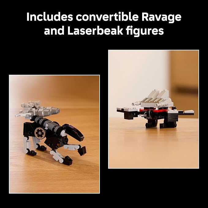 LEGO Icons Transformers: Soundwave - Building Set W/Sound Effects for Adults, 18+ - Model Kit W/Ravage & Laserbeak Figures - DIY Home Decor - Collectible Gift Idea for Sci-FI & Movie Fans - 10358