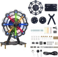 STEM Soldering Practice Kit - DIY Rotating Ferris Wheel Solder Practice Kit with 10 Light Modes, Colorful LED Electronics Soldering Projects for Adult Student Training Desk Decor Present