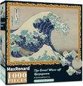 MaxRenard Game 1000 Pieces Jigsaw Puzzle for Adult Fine Art Collection Toy The Great Wave Off Kanagawa Puzzle