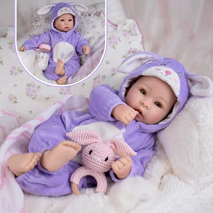 Real Life Baby Dolls - 17" Lifelike Baby Dolls, Soft Baby Doll with Open Eyes, Gifts for 3+ Years