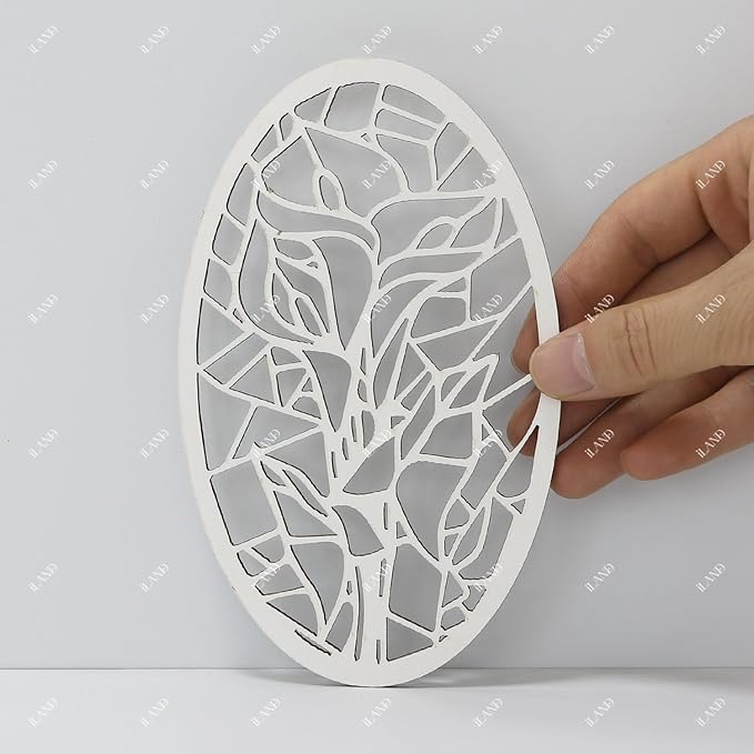 iLAND 1/12 Scale Accessories of Dollhouse Window, Wooden DIY Dollhouse Building Supplies, Complete Miniature Window Kit w/Wooden Frame & Grid Pattern PVC Film