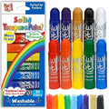 Kwik Stix Solid Tempera Paint Sticks, Washable, Rainbow Colors, 10 Non-Toxic Quick Drying, Allergen Free, Paint Sticks for Kids and Toddlers