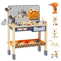 BIERUM Kids Tool Bench - Wooden Toddler Tool Bench Set with Realistic Tools, Workbench for Kids Ages 3+, Pretend Play Construction Workshop for Toddlers, Educational Toy Gift for Boys and Girls