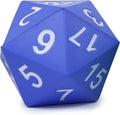 KESS Giant D20 Foam Dice: Oversized 20-Sided Dice for RPG and Collectors - 6 Vibrant Colors, Perfect for Outdoor Fun in Backyard, Pool, Beach. Ages 6+ (Blue)