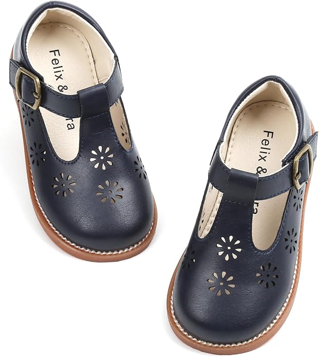 Felix & Flora Toddler Little Girl Mary Jane Dress Shoes - Ballet Flats for Girl Party School Shoes