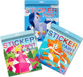 3PCS Paint by Sticker for Kids Ages 4-8, Mermaid Horse Princess Stickers for Kids Designs Sticker by Number, Activity Books Party Birthday Gifts for Boys Girls 4-10 Christmas Gifts
