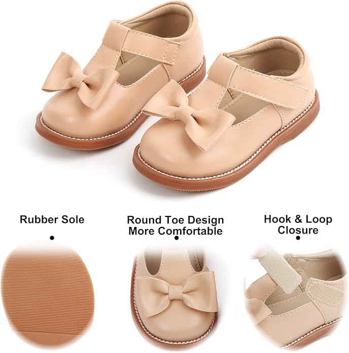 Felix & Flora Toddler Little Girl Mary Jane Dress Shoes - Ballet Flats for Girl Party School Shoes
