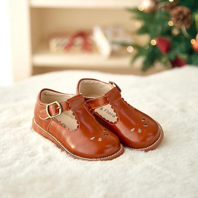 Felix & Flora Toddler Little Girl Mary Jane Dress Shoes - Ballet Flats for Girl Party School Shoes
