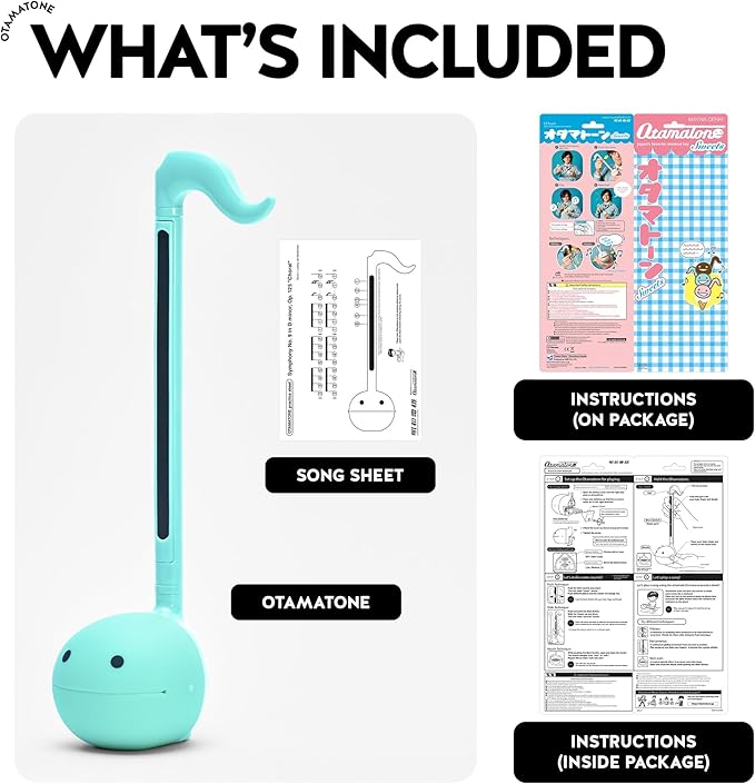 Otamatone Japanese Electronic Musical Instrument Portable Music Synthesizer from Japan by Maywa Denki Studio Award Winning, Educational Fun Gift for Children, Teens & Adults - Mint