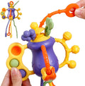 Baby Toys 6 to 12 Months Airplane Travel Essentials| Car Seat Toy-Baby Teether Mittens with Rattle Toys for 1 Year Old Boy Girl Easter Basket Stuffers Toddler Sensory Toys for Kids with Autism