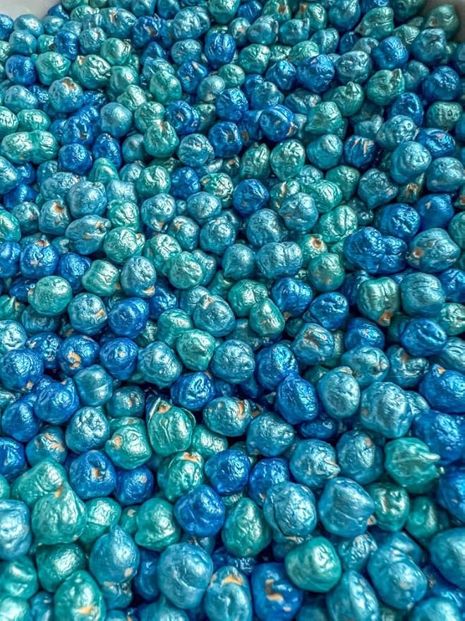 Colored Chickpeas for Sensory Play and Sensory Bins - Many Different Seasonal Colors (4 Cups, Ocean)