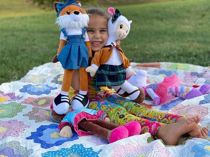 Plushible Soft Baby Doll, 18 Inch Fox - Plush Rag Doll with 2 Clothing Sets, My First Plush Toy for Girls, Boys & Infants, Soft Baby Stuffed Toy, Adorable Companion for 1 Year Old & Up