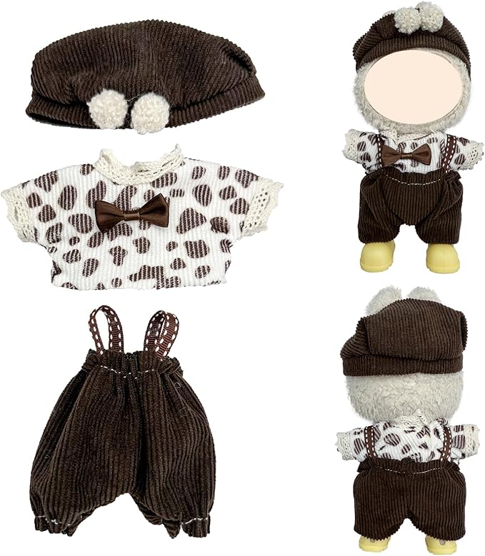 4 Pack—Adorable Outfit Set for 17cm Dolls,Premium Designer Doll Clothes with Accessories,6.7 Inches Cute Doll Clothes,Luxury Chic Fashion Doll Clothing Set(No Dolls and Shoes) (Set C