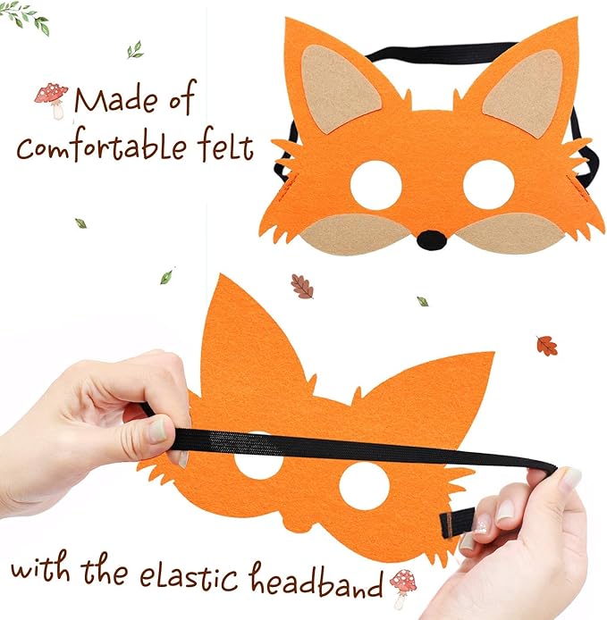 CiyvoLyeen Party Animals Felt Masks Jungle Farm Forest Animals Theme Birthday Party Favors Party Supplies for Boys or Girls