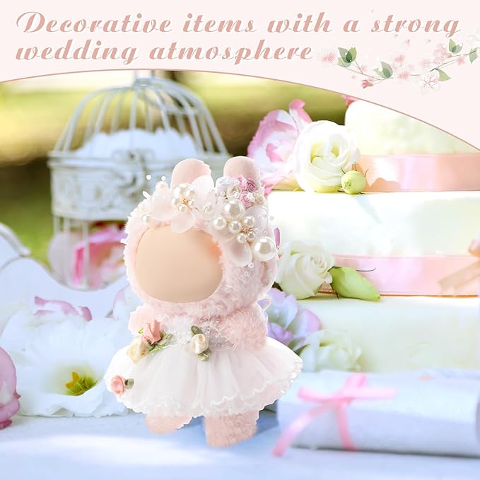 3 Pcs Wedding Outfits Dress for 6.7 Inches Doll Wedding Clothe Set Include Cute Headpiece Popular Dress Accessories, No Doll (Classic Style,White)