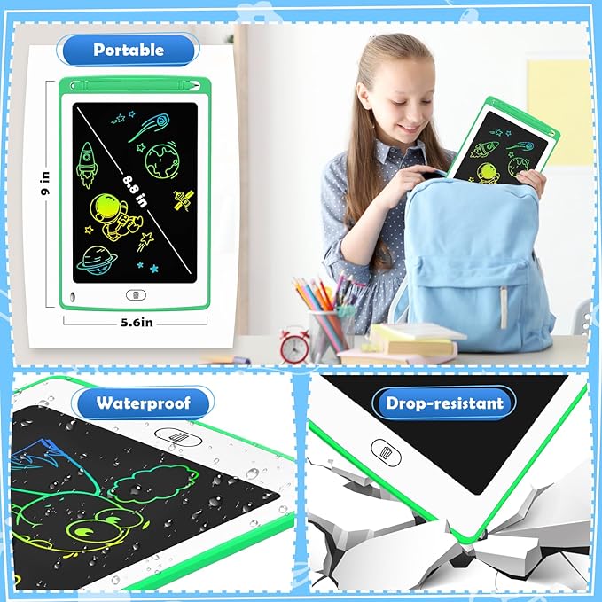 Party Favor LCD Writing Tablet for Kids, 8.5 Inch Colorful Doodle Board Drawing Tablet, Educational Learning Toys Birthday Gifts for Boys Girls Age 3 4 5 6 7 8 (12 Pack)