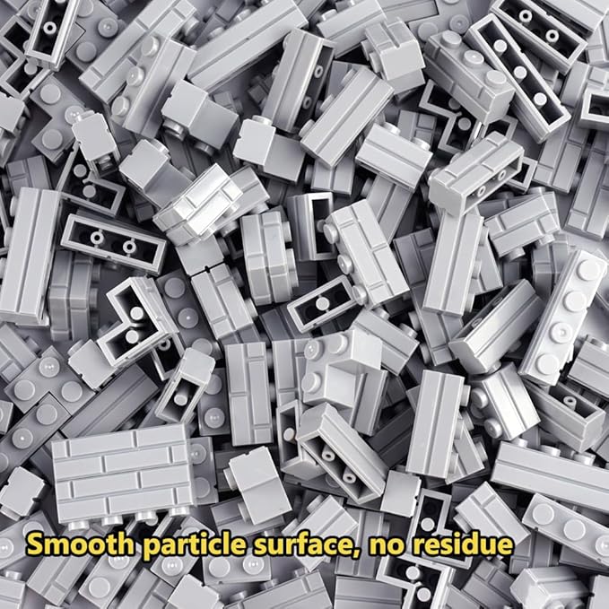 Classic Wall Bricks Bulk Accessories: 340 PCS Masonry Profile Building Block Parts and Pieces Sets(Light Gray)