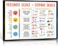 uoyien Feelings Chart For kids Mental Health Posters Help Students Understand Emotions Poster Calm Corner Special Education Classroom Decorations Preschool Classroom Supplies Metal Framed 16x24in